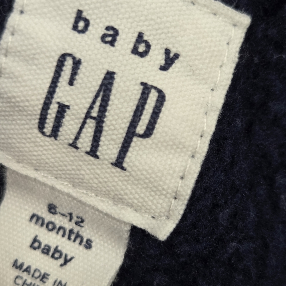 GAP Baby Navy Logo Jumpsuit Sz.6-12 - Picture 2 of 6